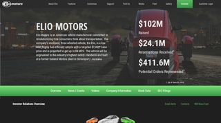 
                            2. Elio Motors, Inc. (ELIO) - Elio Motors Portal