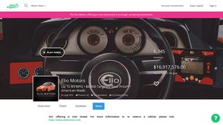 
                            1. Elio Motors | StartEngine - Elio Motors Portal