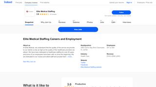 
                            3. Elite Medical Staffing Careers and Employment | Indeed.com - Elite Medical Staffing Portal