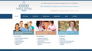 
                            4. Elite Medical Staffing: EMS Home - Elite Medical Staffing Portal
