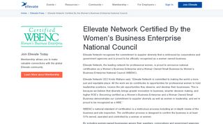 
Ellevate Network Certified By the Women's Business ...  
