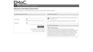 
EMaC Evolve Portal
