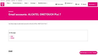 
Email accounts: ALCATEL ONETOUCH Pixi 7 | T-MOBILE ...
