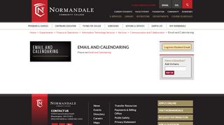 
                            3. Email and Calendaring | Normandale Community College - Normandale Email Portal