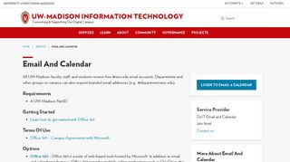 Email and Calendaring - UW-Madison Information Technology