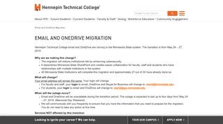 Email and OneDrive Migration - Hennepin Technical College | - D2l Brightspace Portal For Hennepin Technical College