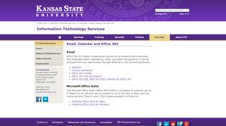 
                            4. Email, Calendar and Office 365 - Kansas State University