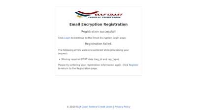 
                            7. Email Encryption Registration