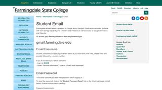 Email - Farmingdale State College