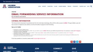 
                            6. Email Forwarding Service Information | Arizona Alumni ... - University Of Arizona Catmail Portal