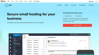 
                            5. Email Hosting | Ad-Free Business Email Hosting - Zoho Mail - Www Zohomail Portal