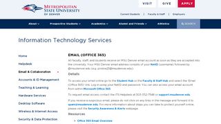 
                            7. Email | Information Technology Services | MSU Denver - Msu Denver Portal