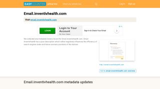 
                            5. Email Inventivhealth (Email.inventivhealth.com) - Outlook Web ... - Inventiv Health Email Login