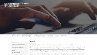 Email | IT Service (NUIT) | Newcastle University - Outlook Newcastle University Portal