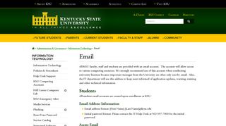 
                            7. Email | Kentucky State University - Ksu Edu Webmail Portal