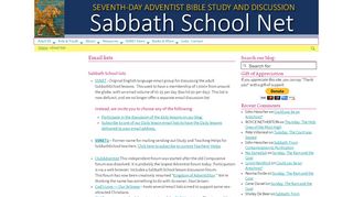 
                            3. Email lists | Sabbath School Net - Ssnet Login