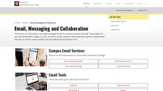 
                            8. Email, Messaging and Collaboration | IT.tamu.edu - Tamu Exchange Email Portal