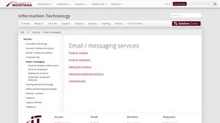 
                            3. Email / messaging services - Information Technology ... - University Of Montana Email Portal