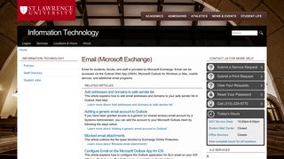 
                            7. Email (Microsoft Exchange) - St. Lawrence University - St Lawrence University Email Portal