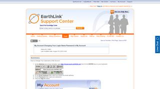 
                            7. Email-My Account - Changing Your Login Name/Password in ... - Earthlink Account Portal