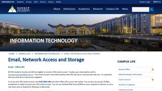 
                            6. Email, Network Access and Storage | Duke Kunshan University - Duke Outlook Email Portal