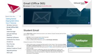 
                            6. Email (Office 365) - myNapier - Office 365 Edinburgh Login