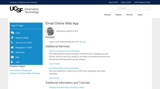 Email Online Web App  it.ucsf.edu