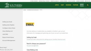 
                            5. Email | Southern Adventist University - Www Southern Edu Portal