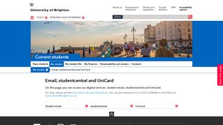 Email, studentcentral and unicard - University of Brighton - Brighton Uni Portal