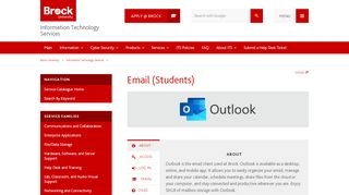 
Email (Students) - Brock University  
