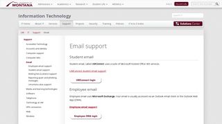 
                            1. Email support - Information Technology - University Of Montana - University Of Montana Email Portal