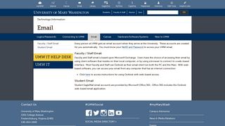 
                            5. Email | Where great minds get to work - UMW IT - University of ... - Umw Email Portal
