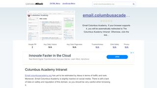
                            4. Email.columbusacademy.org website. Columbus Academy ... - Columbus Academy Intranet Portal