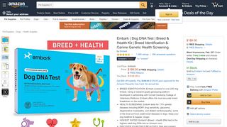 
                            2. Embark | Dog DNA Test | Breed & Health Kit ... - Amazon.com - Embarkvet Portal