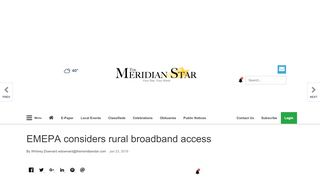 
EMEPA considers rural broadband access | Local News ...  
