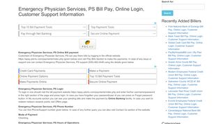 
                            7. Emergency Physician Services, PS Bill Pay, Online Login ... - Pdc4u Login