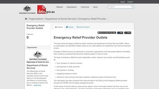 
                            8. Emergency Relief Provider Outlets - Datasets - data.gov.au - Fofms Login