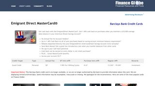 Emigrant Direct MasterCard Credit Card - Research and Apply - Emigrant Direct Credit Card Portal