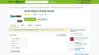 
                            5. Emily Skye's 30 Day Shred | ProductReview.com.au - Emily Skye Ab Shred Portal