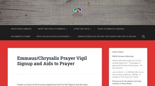 
                            9. Emmaus/Chrysalis Prayer Vigil Signup and Aids to Prayer ... - Prayer Vigil Sign Up