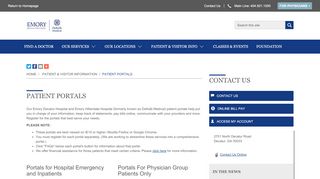 
                            2. Emory Decatur Hospital Patient Portals - DeKalb Medical - Dekalb Medical Employee Portal