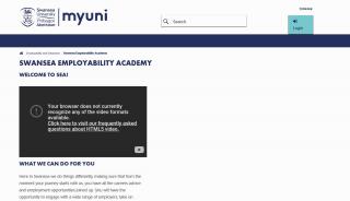
                            8. Employability - MyUni - Swansea University - Swansea University Portal