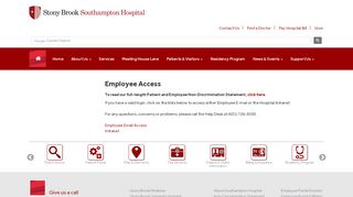 
                            4. Employee Access - Stony Brook Southampton Hospital - Stony Brook Employee Portal