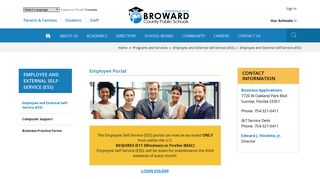 
Employee and External Self-Service (ESS) - Broward Schools
