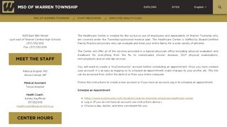 
                            7. Employee Health Clinic - MSD of Warren Township - Ecommunity Employee Portal Portal