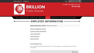 Employee Information - Brillion Public Schools - Brillion Skyward Login