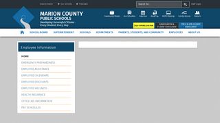 
                            1. Employee Information / Home - Marion County Public Schools - Marion County Public Schools Employee Portal