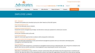 
                            4. Employee Links | Advocates - Advocate Health Care Employee Portal