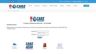 
                            6. Employee Login - Care Ambulance Service - Epro Scheduler Portal Care Ambulance
