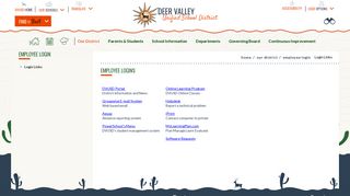 
                            2. Employee Login / Login Links - Deer Valley Unified School District - Deer Valley Portal